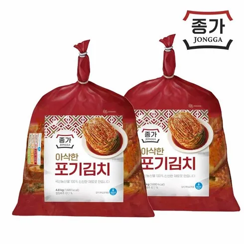 종가 종가집 아삭한포기김치 4.8kg2 총 9.6kg 인기순위 지금 확인