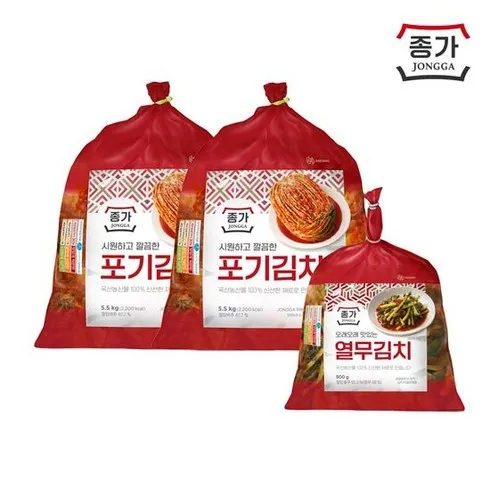 종가 종가집 중부식 포기김치 11kg  열무김치 900g 후기정보 비교해보기