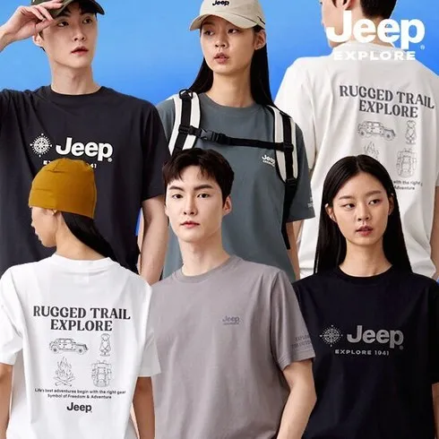 Jeep 남성 24 SUMMER COOL SORONA 반팔 티셔츠 4종 디자인 브랜드 비교해보기