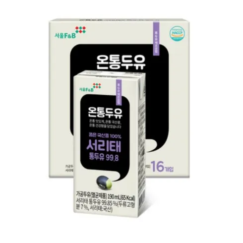 맛있는家 온통두유 서리태통두유 99.8 190mL 80팩 디자인 브랜드 비교해보기