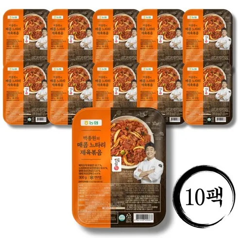 백종원의 매콤 느타리 제육볶음 300g x 10팩 할인제품 TOP7