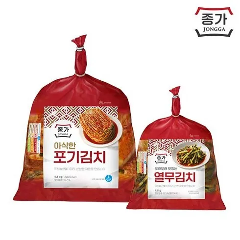 종가 종가집 아삭한포기김치 4.8kg2 총 9.6kg 신상제품 핫템 모음